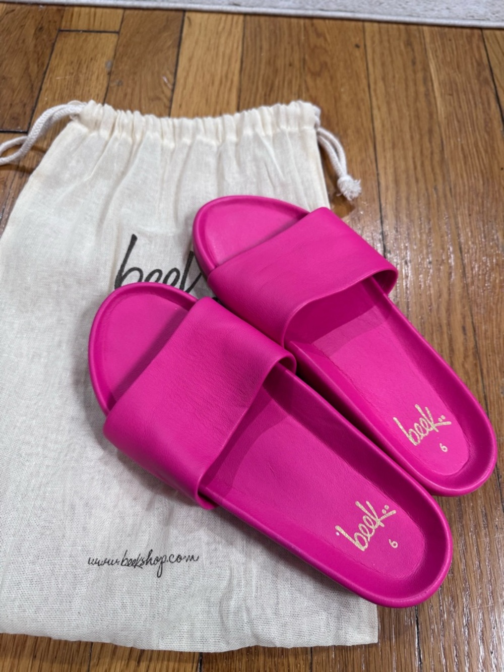 beek Vibrant Pink Slide Sandals for Women